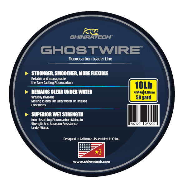 Raven Invisible Fluorocarbon Leader Spool, 5.6 lb 30 Meters