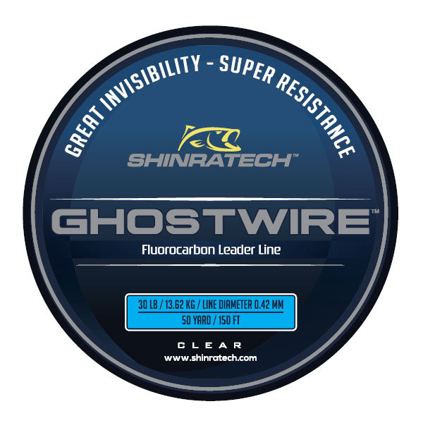 Shinratech Ghostwire Fluorocarbon Leader Line - 30lb 50yard spool
