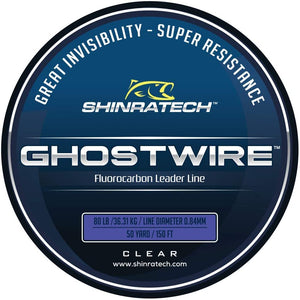 Shinratech Ghostwire Fluorocarbon Leader Line - 80lb 50yard spool