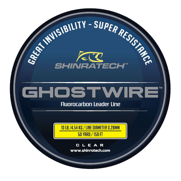 Shinratech Ghostwire Fluorocarbon Leader Line - 10lb 50yard spool