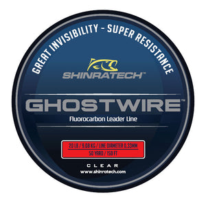 Shinratech Ghostwire Fluorocarbon Leader Line - 20lb 50yard spool