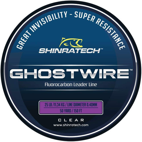 Shinratech Ghostwire Fluorocarbon Leader Line - 25lb 50yard spool