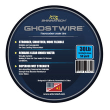 Load image into Gallery viewer, Shinratech Ghostwire Fluorocarbon Leader Line - 30lb 50yard spool
