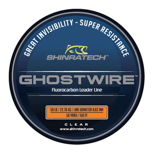 Shinratech Ghostwire Fluorocarbon Leader Line - 50lb 50yard spool