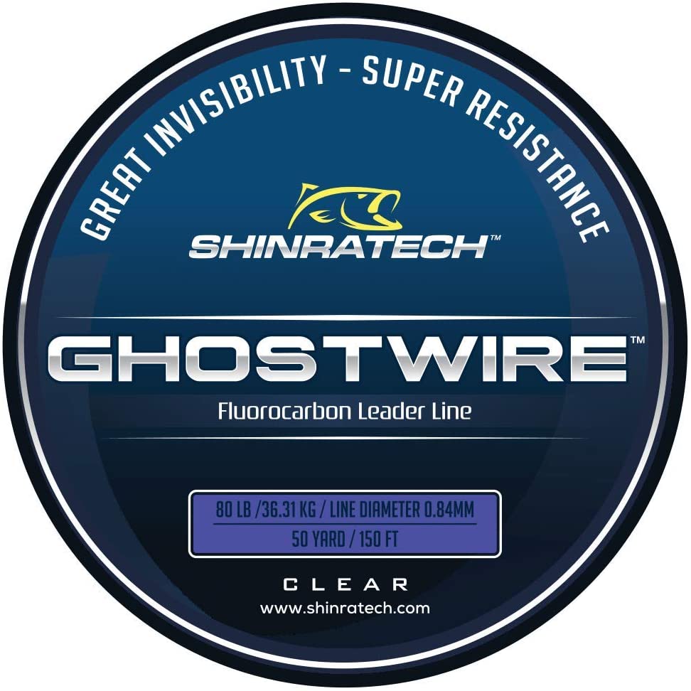 Shinratech Ghostwire Fluorocarbon Leader Line - 80lb 50yard spool